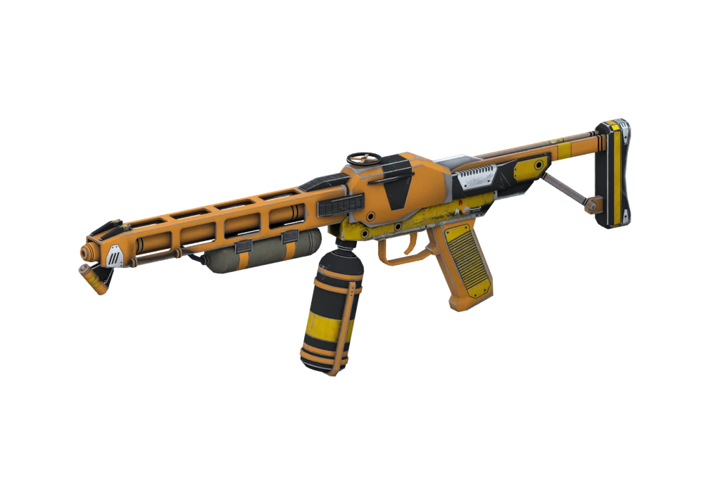 Blue flame weapon design.